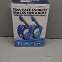 QingSong Full Face Snorkel Mask for Adults, Snorkeling Gear with Camera Mount, 180 Degree Panoramic View Snorkel Set Anti-Fog Anti-Leak (Large-X-Large, 2 Pack - Black+Black Green)