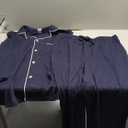 Fruit of the Loom mens Jersey Knit Pajama Sleep Set (Large, Navy)