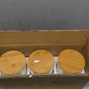 AVLA 3 Pack Ceramic Food Storage Jars with Bamboo Lids, 36 FL OZ White Kitchen Canisters Airtight Container for Serving Ground Coffee, Cookie, Tea, Sugar, Salt, Spices, Flour