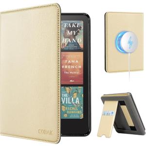 CoBak Stand Case for 7" Kindle Paperwhite 12th Gen 2024 and Kindle Colorsoft with Hand Strap - Compatible with iPhone MagSafe, for Samsung/Belkin/Anker Wireless Charging Pads, Durable, Auto Sleep Wake (*Pearlescent Gold) CoBak Stand Case for 7" Kindle Paperwhite 12th Gen 2024 and Kindle Colorsoft with Hand Strap - Compatible with iPhone MagSafe, for Samsung/Belkin/Anker Wireless Charging Pads, Durable, Auto Sleep Wake (*Pearlescent Gold)