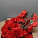 2 Pcs Red Artificial Rose Vine Hanging Faux Flowers Garland for Wedding Anniversary Birthday Party Background Arch Garden Home Wall Room Decor