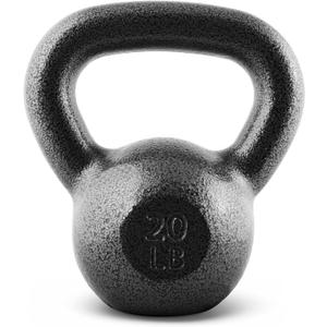CAP Barbell Cast Iron Kettlebell - Coated Options, Singles and Sets, Multiple Weight Choices (20 lb)