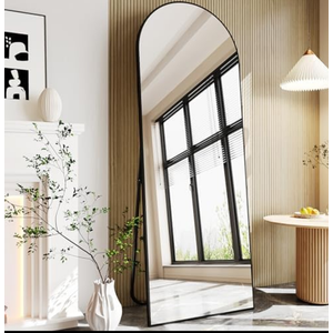 Full Body Mirror,67"x24" Standing Mirror,Nanometre Arched Full Length Mirrors,espejos para dormitorio,Full Size Mirrors (Black)