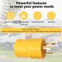 RV & Marine Generator Adapter -Shore Power NEMA L5-30P to 5-15R/5-20R, 30A Marine Plug to 110V 15A/120V 20A Household Outlet Converter, 3-Prong Locking Power Cord for RV and Boat Use
