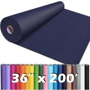 PerkHomy 36" x 2,400" (200') Navy Blue Kraft Paper Roll for Craft Bulletin Board Paper Art Table Covering Crafting Gift Wrapping Bouquet Packing Parcel 80GSM 55LB (Navy Blue, 36" x 200')