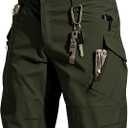 Men's Tactical Cargo Shorts Lightweight Stretch Ripstop Hiking Work Shorts with 9 Pockets Waterproof Casual Shorts (No Belt) L