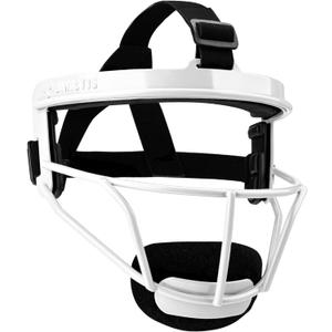 Dinictis Softball Face Mask, Lightweight, Comfortable, with Wide Field Vision, Durable and Safe Face Guards, Premium Protective Softball Fielder's Mask (White), Size: Youth(M)