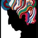 BUY ART FOR LESS Officially Licensed Bob Dylan Hair Silhouette 24 x 36 Inch Art Poster - Decorative Print - Poster Paper - Ready to Frame