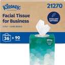 Kleenex Professional Facial Tissue, Bulk (21270), 2-Ply, White, Upright Cube Boxed Format, Designed for Business (90 Tissues/Box, 36 Boxes, 3,240 Sheets/Case)