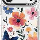 for iPhone 17 Pro Max Case, [Butterfly in Garden] Cool Aesthetic Pattern for Women, [11FT Military-Grade Drop Tested] Slim Crystal Clear Shockproof TPU Bumper Phone Cover, 6.9"