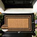 Natural Coco Coir Welcome Mat Outdoor with Heavy Duty Backing, 17" x 30" Non-Slip Coconut Door Mat Outside Entrance, Easy Clean Front Door Mat for Entry, Porch, Patio, Garden, Garage, Mudroom