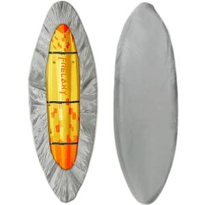 Frelaxy 420D Kayak Cover, Heavy Duty Waterproof UV Resistant Kayak Covers for Outdoor Storage, Ultra Strong Canoe Storage Dust Cover, Great for Indoor & Outdoor 9.8-13.5ft