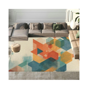 5x7 Area Rugs for Living Room Bedroom Carpet A Colorful Abstract a lot Different Shapes and Colors Effect Trendy Rug Large Dining Room Rugs for Under Table Kitchen Machine Washable Rug Non Slip