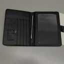 GOAUS Passport Holder for Travel with AirTag Slot Cards Cash Pocket, Faux Leather Travle Wallet Gifts for Women Men RFID Blocking Book Case Black, AirTag Not Included