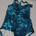 Speedo Women's Swimsuit One Piece Sweetheart Moderate Cut (6, Fancy Floral Ocean Depths)