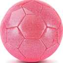 DLUGOPIS Sparkling Pink Toddler Soccer Ball - Mini, Age 3-8, Indoor/Outdoor, Small Size for Boys & Girls (Sparkling Pink, 1)