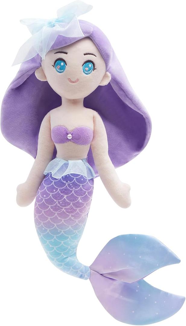 12" Purple Mermaid Stuffed Animal Soft Cute Princess Plush