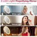 VORREMIRR Wall Mounted Makeup Mirror, 1x/20x Magnifying Mirror with 8.5" Double Sided, Vanity Makeup Mirror for Bathroom, Brushed Nickel