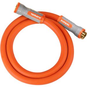 YAMATIC Heavy Duty Short Garden Hose 5/8 in x 5 ft, Super Flexible Leader hose,All-weather, Lightweight, Burst 600 PSI (Orange)