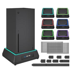 Cooling Fan for Xbox Series X Mviioe Xbox Series X Cooling Stand with LED Indicator, Extra Big Turbo Fan, USB 2.0 Ports, Dust Cover Filters (Only Compatible with Xbox X)