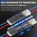 30PCS Double Wire Plug in Connector,Pluggable Low Voltage Wire Connector with Locking Buckle,Quick Disconnect Led Light Strip Connectors 2 Pin,No Wire Stripping Cutting 18-22AWG