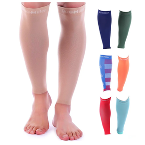 Doc Miller Compression Calf Sleeve for Men & Women – 20-30mmHg Graduated Support for Running, Shin Splints, Calf Strain – Knee High, Large