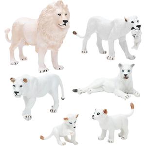 ONEST 7 Pieces Lion Figurines Animals Figures Family Set Educational Figurines Cake Toppers Christmas Birthday Gift