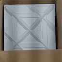 Art3d PVC 3D Wall Panel, Decorative Wall Tile in White 12-Pack 19.7"x19.7"