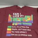 Can I Lick It tee Funny Periodic Table Of Elements science T-Shirt, XL
