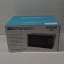 Emerson MW7302B Compact Countertop Microwave Oven with Touch Control, LED Display, 700W, 10 Power Levels, 6 Auto Menus, Glass Turntable and Child Safe Lock, 0.7 Cu., Ft. Black