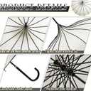 Queekay 1 Pcs Gothic Pagoda Umbrella 36" Large Retro Parasol for Rain or Sun, Wedding Umbrella, Vampire & Gothic Lover Gifts