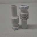 Plumb Pak PP812-5 Flex 'N Fix Extension Tube, 9" x 1-1/4" Inlet, 1-1/4" x 9", White