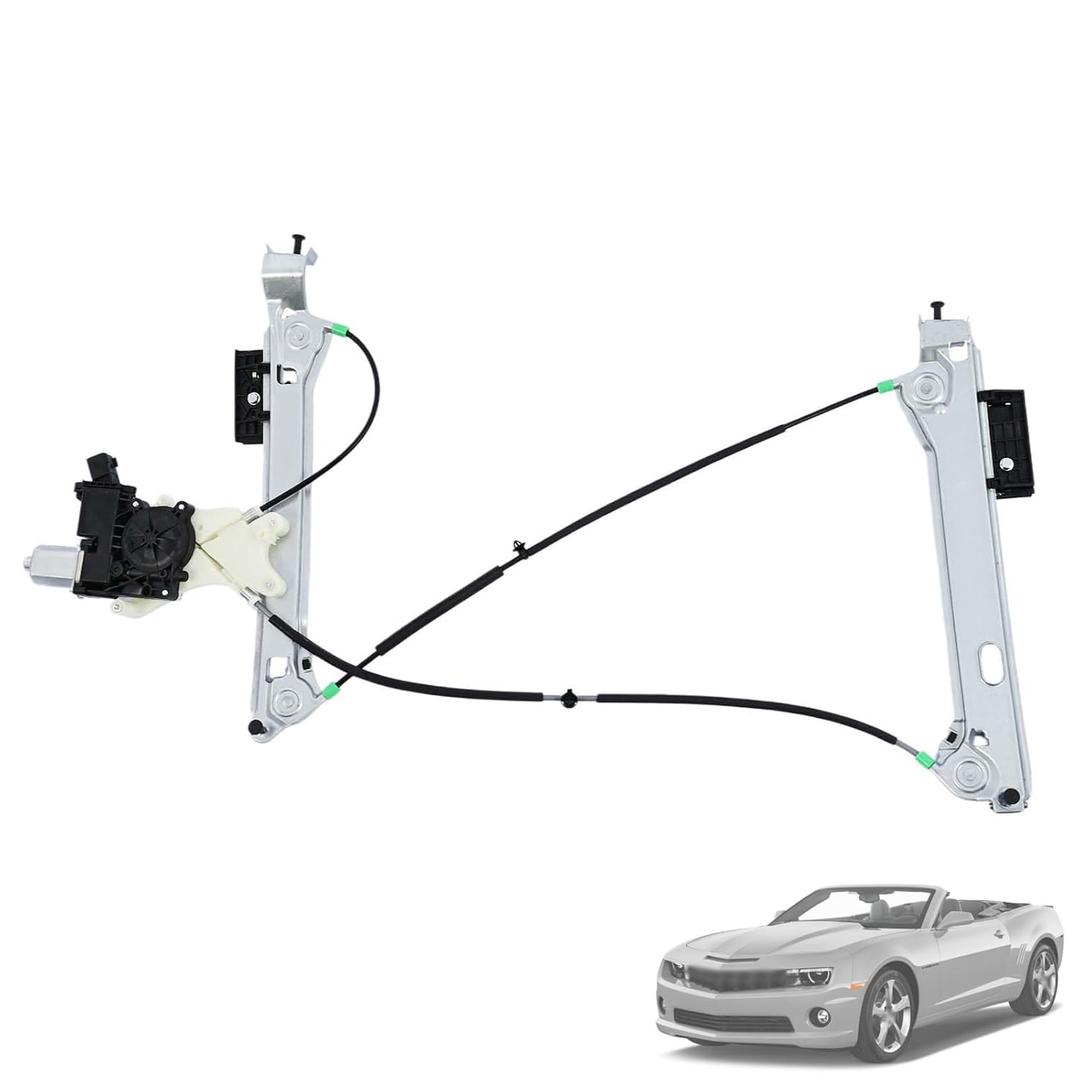 Front Driver Left Side Electric Power Window Regulator with Motor Compatible with Chevrolet Camaro 2011-2015, Replace 382375 WLA4013 22777325 22798809 22806508 22877927 23427761