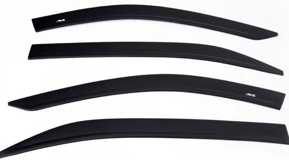 Auto Ventshade [AVS] Low Profile Rain Guards For 2009 - 2024 Dodge Ram 1500, 19-24 Classic, CREW CAB; 2010-2025 Ram 2500 & 3500 MEGA/CREW CAB | Window Vent Visors, 4 pcs. - Matte Black | 1774004