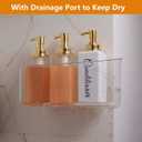 RV Must Haves Camper Must Haves Cabinet Door Organizer - Set of 2 Adhesive Wall Shelves & Shower Caddy for Camper Storage Organization, Space Saving Clear Plastic Organizers for Kitchen Bathroom