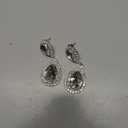 SWEETV Cubic Zirconia Teardrop Bridal Earrings, Rhinestone Dangle Earrings for Wedding Prom Anniversary