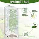 6 Pcs Garden Bird Netting Plant Covers with Zipper & Drawstring, 59" x 17.7" Insect Bird Barrier Square Tomato Cage Net, Reusable Breathable Mesh Netting Covers for Garden Protection