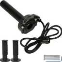 Electric Dirt Bike Throttle Handle Kit Compatible with Surron Light Bee X and S LBX, Imitation Carbon Fiber Quick Twist Throttle for Segway X260 X160 E-Ride Pro S E-Bike with Handlebar Grips