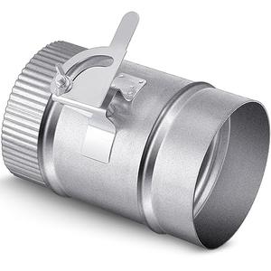 Therwen Backdraft Damper Duct Manual Volume Damper with Sleeve Galvanized Sheet Adjustment Airflow Ducting Branch HVAC Air Balancing for Range Hoods, Fans(1 Pc,4 Inch)