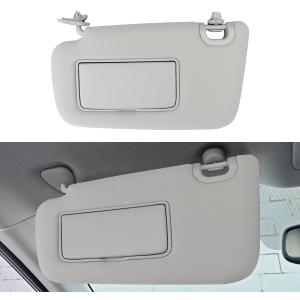 INTGET Driver Side Sun Visor for Nissan Sentra 2013 2014 2015 2016 2017 2018 2019 Accessories Cloth Car Sun Protection Visors Replacement with Mirror (for Unlighted Version) (Gray)