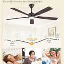 Fanbulous 60 Inch Ceiling Fans with Lights and Remote, Stepless Color Temperature Change & Dimmable 20W LED Ceiling Fan, 6 Speeds Reversible Quiet DC Motor for Bedroom, Living Room, Oil Bronze
