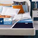 Sleep Innovations Dual Layer 4 Inch Memory Foam Mattress Topper, Full Size, Medium Support, 2 Inch Cooling Gel Memory Foam Plus 2 Inch Pillow Top Cover