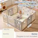 ACOMOPACK 1.3" Thick Baby Play Mat for Floor 50x50"-Memory Foam Water-Repellent Playpen Mat for Tummy Time,Non-Slip Soft Velvet Nursery Rug for Kids,Toddlers,Infants CrawlingBeige