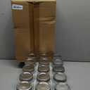 Glass Mason Jars 16 oz with Airtight Lids and Bands - 15 Pack Regular Mouth Pint Canning Jars for Pickling, Meal Prep, Overnight Oats, Dry Food & DIY Crafts - Includes 24 Stickers & Brush