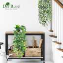 Der Rose 2Pcs Fake Plants Artificial Potted Faux Hanging Ivy Vines Plants Indoor for Home Bathroom Shelf Wall Bookshelf Decor