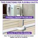 5'' 20 Ft Mini Split Line Cover Set, PVC & PP Line Set Cover for Mini Split AC, Line Hide for Central AC, White