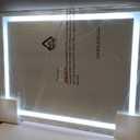 Keonjinn 28 x 36 Inch Gold LED Bathroom Mirror with Frontlit & Backlit, Lighted Mirrors for Bathroom Wall, UL Listed LED Driver, Tempered Glass, Metal Framed Beveled Edge, 3000K/4500K/6000K, Defogging