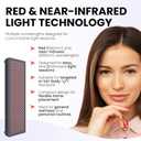 Hooga HG500 Red Light Panel with Near Infrared LED Light, 100 LEDs 660nm 850nm Dual Wavelength, Built-in Timer, Hanging Kit Included.