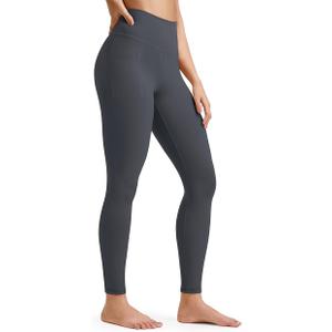 G4Free Women Yoga Pants Leggings Women (Deep Grey, 20" Inseam)
