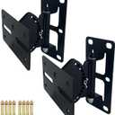 Speaker Wall Mount, Speaker Mount Wall Bracket Design for Large Speakers,Hold up to 100lbs,MY-22 (2 Packs Black)